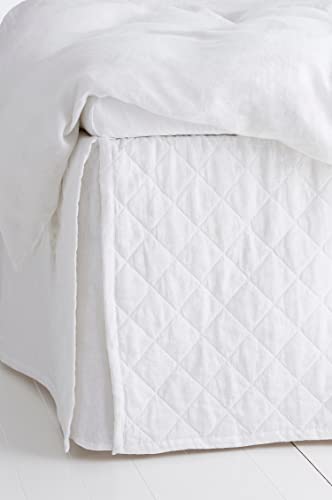 Ellos Home Betthusse Candice Quilted aus vorgewaschenem Leinen, 60 cm hoch (Weiß,160X200) von ELLOS