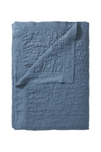 Ellos Home, Tagesdecke Candice, Gewaschener Flachs, Farbe: Blau, 180x260 cm von Ellos Home