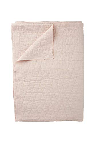 Ellos Home, Tagesdecke Candice, Gewaschener Flachs, Farbe: Pink, 180x260 cm von Ellos Home