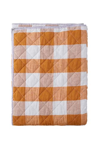 Ellos Home, Tagesdecke Candice, gewaschenes Flachs, Farbe: Orange, 260 x 260 cm von Ellos Home