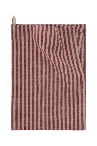 Ellos Home Geschirrtuch Sally Streifen, Farbe: Rot/Biege, 50 x 70 cm von Ellos Home