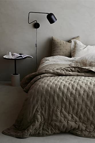 Ellos Home Tagesdecke Wida - Oeko Tex® Standard 100 Zertifiziert Bettüberwurf aus hochwertigem Polyester - Braun, 150 x 250 cm von Ellos Home