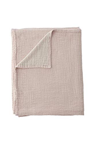 Ellos Home Überwurfdecke Life in Jacquard gewebte Baumwolle, Farbe: Rosa, 180 x 260 cm von Ellos Home