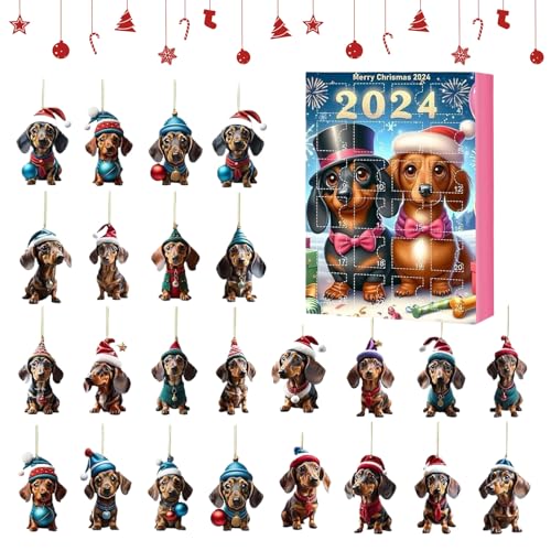 Ellxen Exklusiv 2024 Weihnachts Adventskalender Generisch,Generisch Weihnachts Adventskalender mit 24 bezaubernden Dackel Anhängern,Weihnachtsbaum Ornamente für festliche Dekorationen Ellxen Exklusiv 2024 Weihnachts Adventskalender Generisch,Generisch Weihnachts Adventskalender mit 24 bezaubernden Dackel Anhängern,Weihnachtsbaum Ornamente für festliche Dekorationen von Ellxen