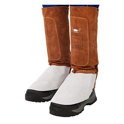 Schweißergamaschen STEERSOtuff Spalt-Rindleder Ø 37-47 cm, L=36 cm, WELDAS 44-7114 von ELMAG