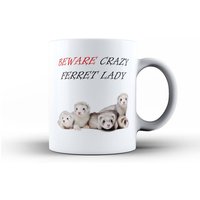 Verrückte Ferret Lady Mug & Coaster Set Mama Gran Schwester Frau Freundin Geburtstag, Lustige Kaffee Tee Becher, Mütter Tag Tier Cup Neuheitgeschenk Verrückte Ferret Lady Mug & Coaster Set Mama Gran Schwester Frau Freundin Geburtstag, Lustige Kaffee Tee Becher, Mütter Tag Tier Cup Neuheitgeschenk von Elmfox