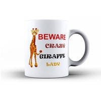 Verrückte Giraffe Lady Mug & Coaster Set Mama Gran Schwester Frau Freundin Geburtstag, Lustige Kaffee Tee Becher, Mütter Tag Tier Cup Neuheitgeschenk Verrückte Giraffe Lady Mug & Coaster Set Mama Gran Schwester Frau Freundin Geburtstag, Lustige Kaffee Tee Becher, Mütter Tag Tier Cup Neuheitgeschenk von Elmfox
