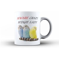 Verrückte Wellensittich Dame Mug & Coaster Set Mama Gran Schwester Frau Freundin Geburtstag, Lustige Kaffee Tee Becher, Mütter Tag Tier Cup Verrückte Wellensittich Dame Mug & Coaster Set Mama Gran Schwester Frau Freundin Geburtstag, Lustige Kaffee Tee Becher, Mütter Tag Tier Cup von Elmfox