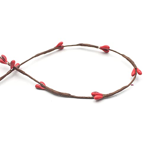 Elnwnnkc 5 Stücke Künstliche Rebe Rattan Zweige Gefälschte Blumenknospe Eisendraht Kranz Für Scarpbooking Material Hochzeit Party Dekoration Gefälschte Blumenknospe Eisendraht von Elnwnnkc