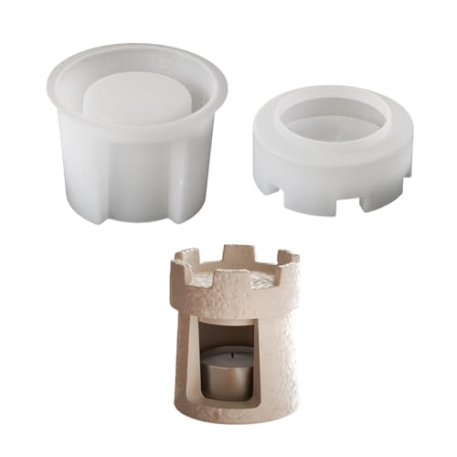 Silikon Crafting Schimmelpilze Erzeugen Burgen Thematische Teelicht Kerzenhalter Silikonform Silikontextur Zum Handwerk von Elnwnnkc