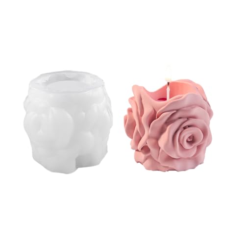 Silikonform Die Elegante Rosenkerzenhalters Formen Home Ornament Formen Silikonstextur Für Hochzeiten Und Veranstaltung von Elnwnnkc