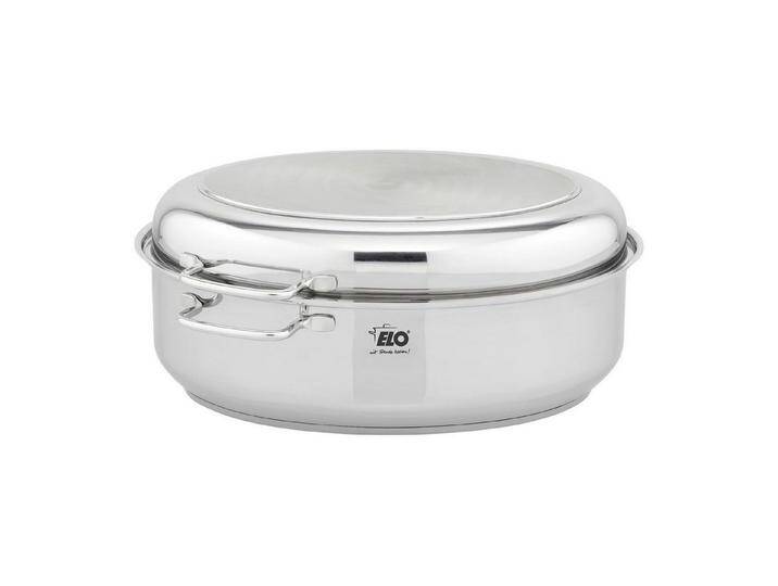 Elo Bräter BELLA GUSTO, 7 Liter, mit Deckel, Grilleinsatz, Edelstahl, B 41 x H 20 x T 29 cm, grau von Elo