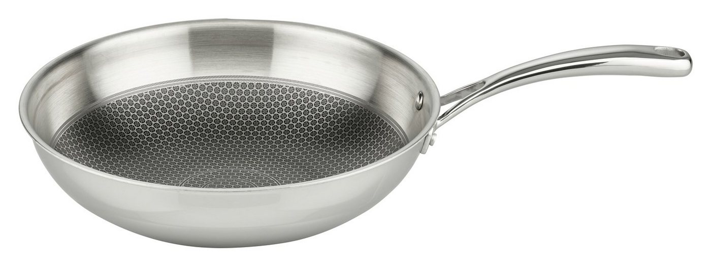 Elo Wok RELIEF, Ø 30 cm, Grau, Elektro, Gas, Induktion, Edelstahl, Antihaftbeschichtet, backofengeeignet bis 240 °C von Elo