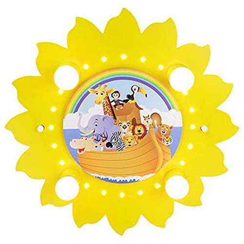 Elobra Deckenlampe Blüte mit Arche Noah Kinderzimmer Wandlampe Kinderlampe, gelb, mit Nachtlicht für Kind und Baby Einschlafhilfe Deckenleuchte Elobra Deckenlampe Blüte mit Arche Noah Kinderzimmer Wandlampe Kinderlampe, gelb, mit Nachtlicht für Kind und Baby Einschlafhilfe Deckenleuchte von Elobra