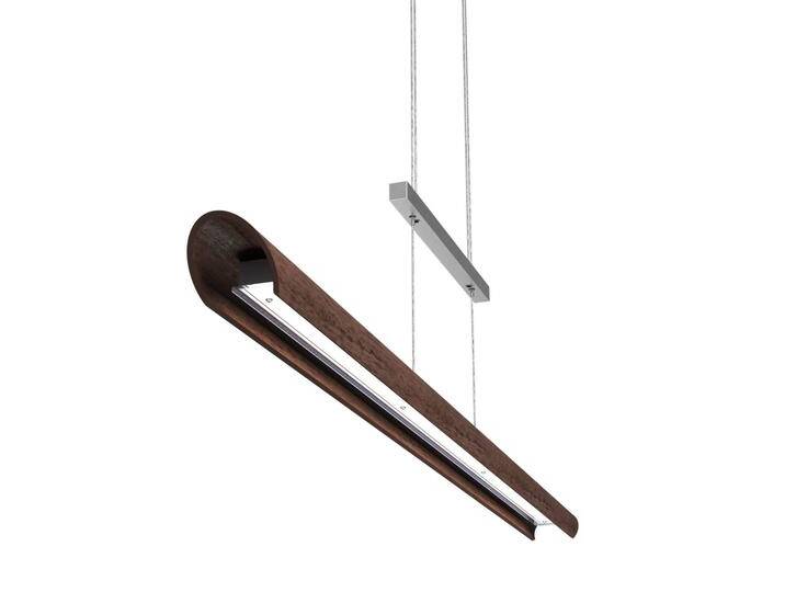 Elobra LED-Pendelleuchte Colombia S, Nussbaum für Wohn & Esszimmer - Modern - Holz von Elobra