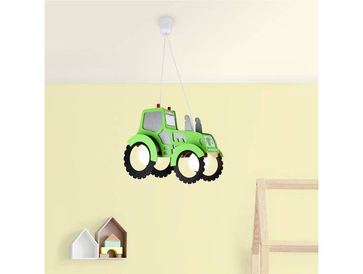 Elobra Pendelleuchte Traktor fürs Kinderzimmer - Grün - Holz von Elobra