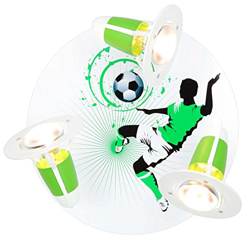 Elobra Strahler Rondell Soccer, 3 flammig ELO-127957, Grün - Weiß, 30 x 30 x 20 cm von Elobra