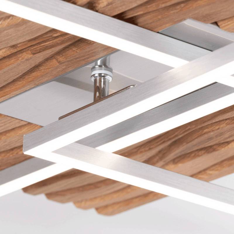 LED-Deckenleuchte Atacama L, eiche/Metall, Holz von Elobra