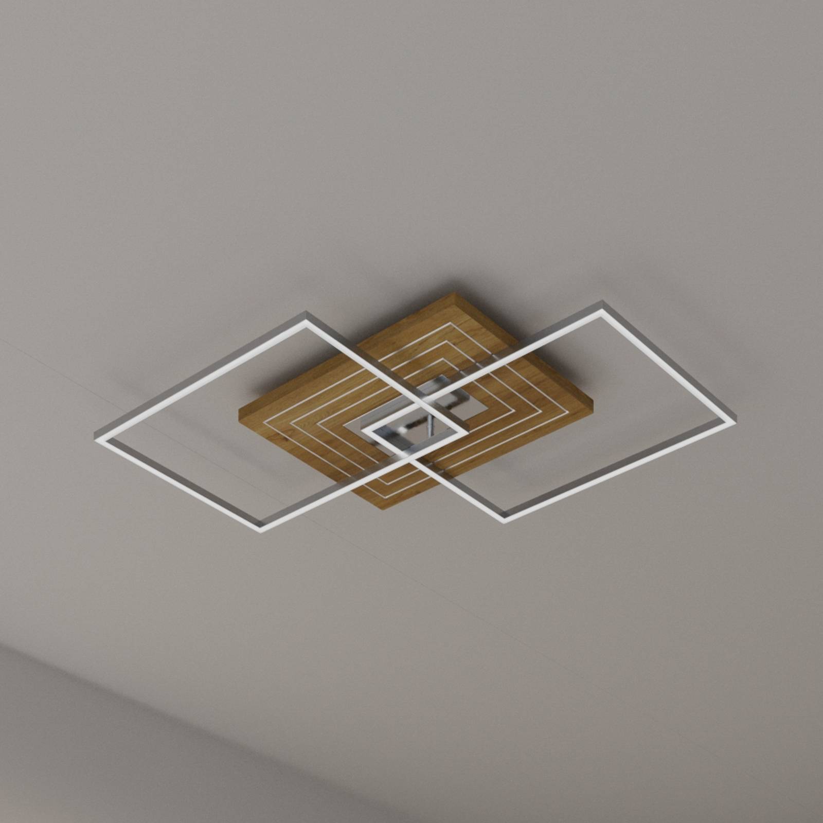 LED-Deckenleuchte Inka L, Länge 75 cm, holz hell, dimmbar LED-Deckenleuchte Inka L, Länge 75 cm, holz hell, dimmbar von Elobra