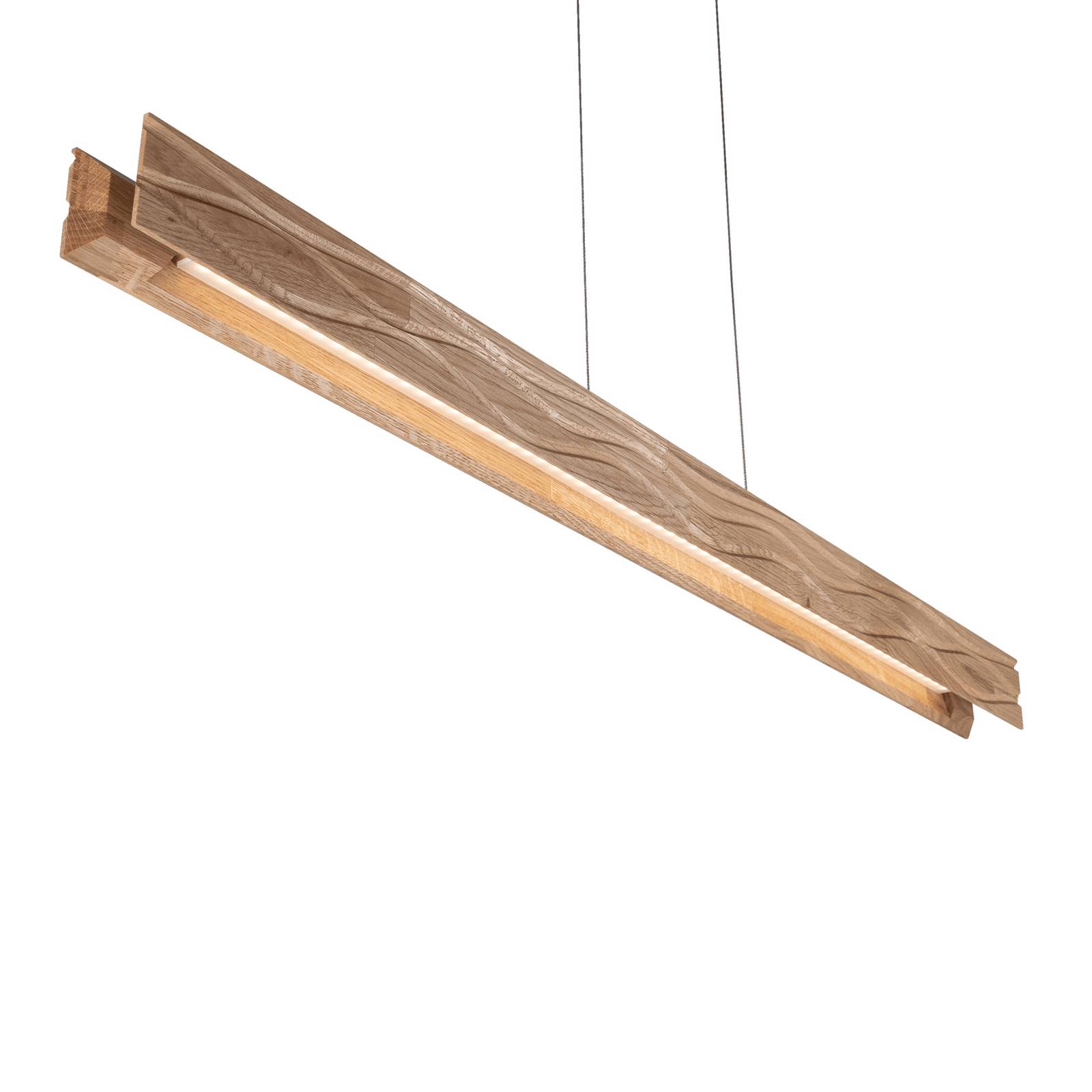 LED-Hängeleuchte Atacama, eiche/schwarz, Holz, Länge 116 cm LED-Hängeleuchte Atacama, eiche/schwarz, Holz, Länge 116 cm von Elobra