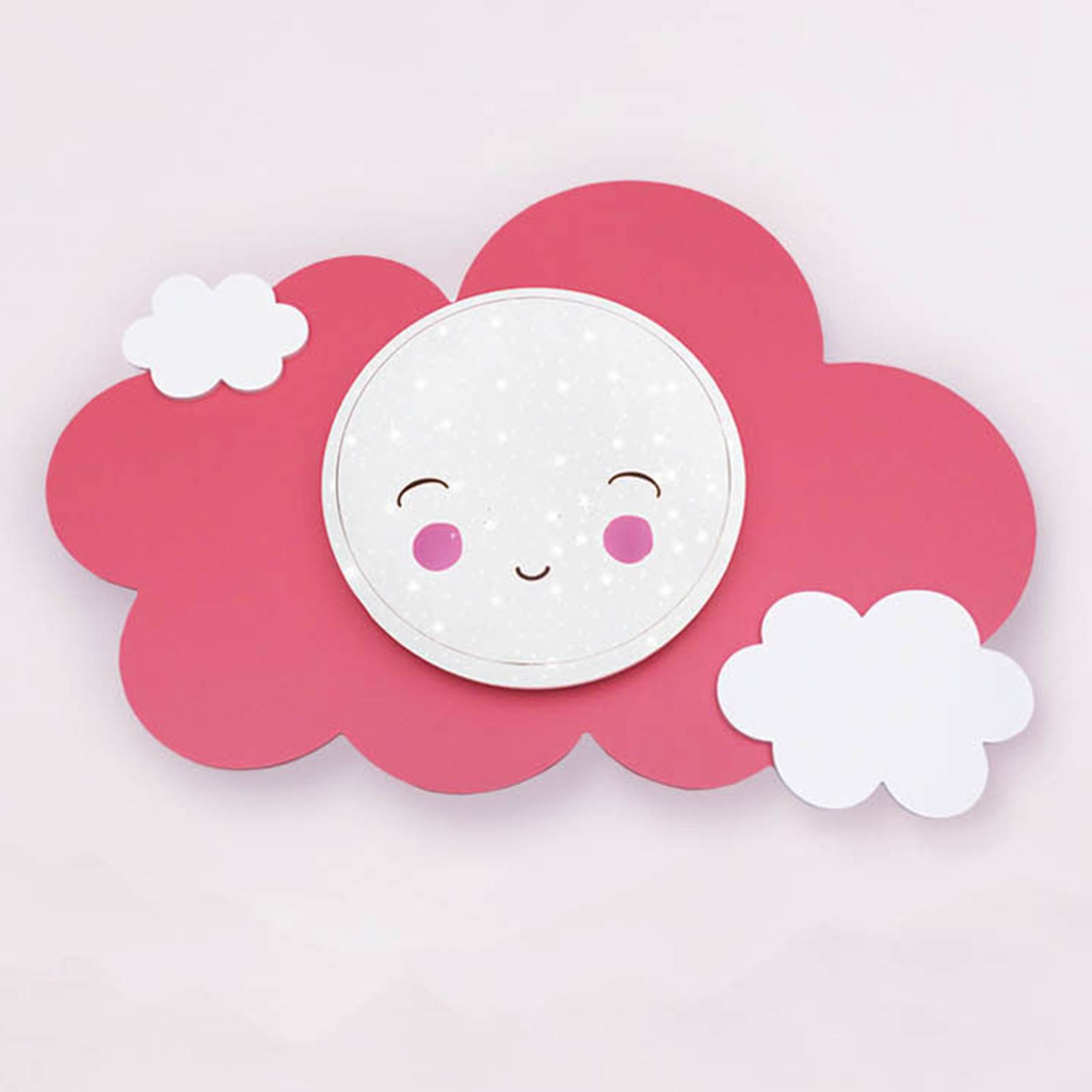 LED-Wandleuchte Bildwolke Starlight Smile, rosa von Elobra