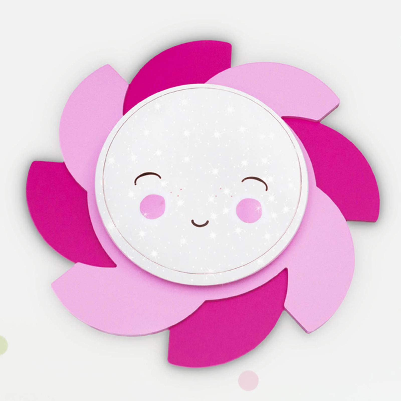 LED-Wandleuchte Sonne Starlight Smile, pink von Elobra