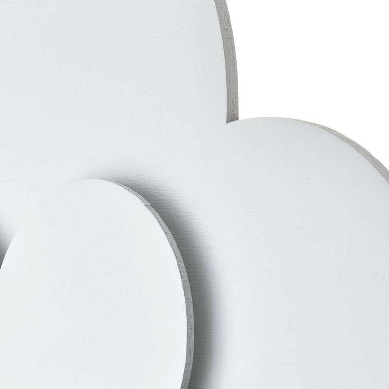 LED-Wandleuchte Wölkchen mit Stecker, weiß, Holz, dimmbar von Elobra
