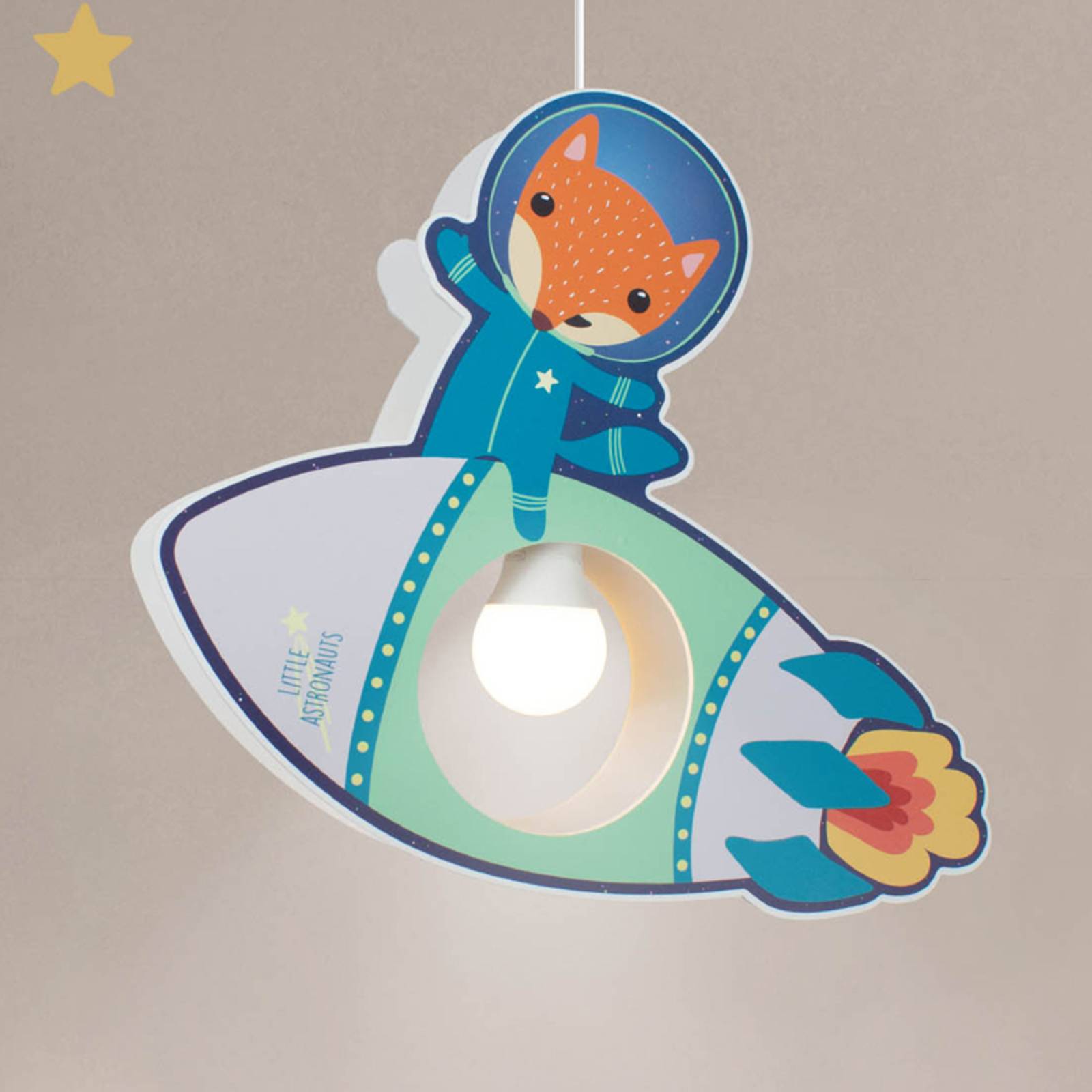 Pendelleuchte Little Astronauts Rakete von Elobra