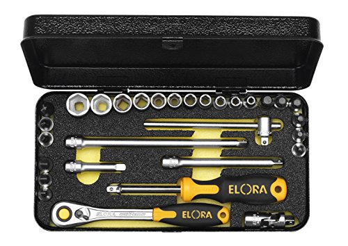 Elora Steckschlüssel-Satz 1/4 Zoll, 31-teilig, 5/32-9/16 Zoll AF, 1440-AU, 1440608242000 von Elora