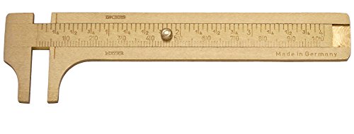 Elora 1519000000000 Messing-Taschenmessschieber Knopfmass, Messbereich 100 mm von Elora