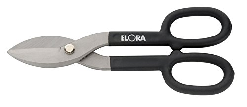 Elora Amerikanische Blechschere, Scheidenlänge 45 mm, Griff schwarz PVC-tauchisoliert, 1 Stück, 401/2-200 von Elora