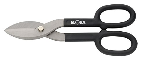 Elora Amerikanische Blechschere, Scheidenlänge 90 mm, Griff schwarz PVC-tauchisoliert, 1 Stück, 401/2-350 von Elora