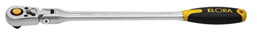 Elora Hebel-Umschaltknarre mit Gelenk 1/2 Zoll, extra lang, 770-L115GF, 0770001042100 von Elora