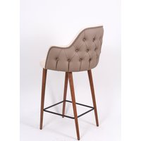 Barhocker Aus Samt Mit Holzbeinen Küchenthekenstuhl in Individueller Höhe Barhocker Aus Samt Mit Holzbeinen Küchenthekenstuhl in Individueller Höhe von Elouichair