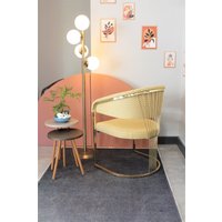 Handgefertigter Polster-Esszimmerstuhl Mit Metall-Armen Anpassbare Farben von Elouichair