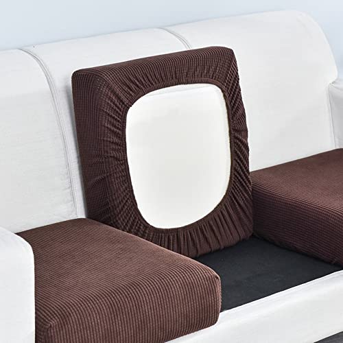 Elover Sofa Sitzkissenbezug-Hochelastischer Sitzbezug，Wohnzimmer Sofa Sitzbezug Möbelbezug rutschfest und weich, mit elastischem Boden von Elover