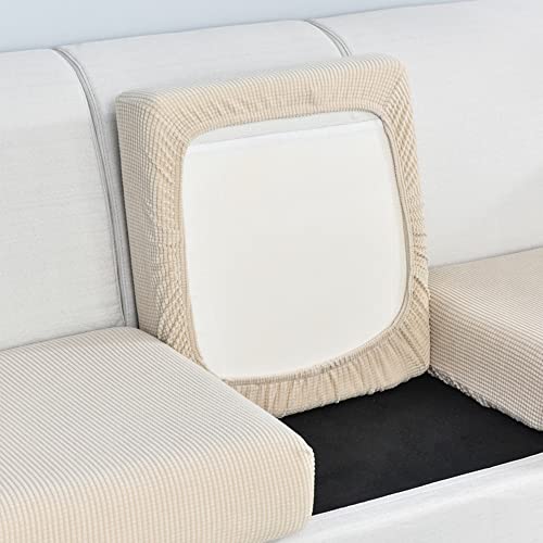 Elover Sofa Sitzkissenbezug-Hochelastischer Sitzbezug，Wohnzimmer Sofa Sitzbezug Möbelbezug rutschfest und weich, mit elastischem Boden von Elover