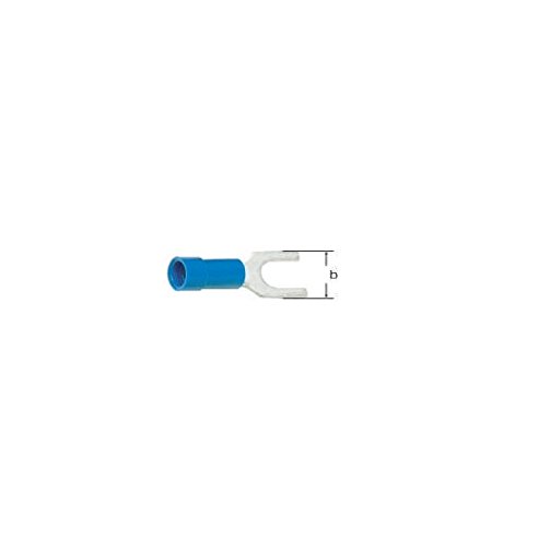 elpress 400100119 Plug-in preaislado, Tipp Gabel, um 90 °, 3,8–6,3 cm Bereich des Treiber mm², 4.3 (bleigeschossen) Durchmesser von embornado, 7,5 Breite, 100 Paket, Blau von Elpress