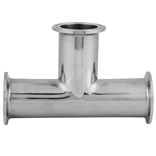 1 PCS-Klemmen-T-Stück 3-Wege-Sanitärarmatur Standard-Edelstahlklemm-T-Stück 3-Wege-Zubehör für Φ38 × 1,5 Sanitärarmaturen 1,5 "Tri-Clamp, 38 mm Rohraußendurchmesser von Elprico