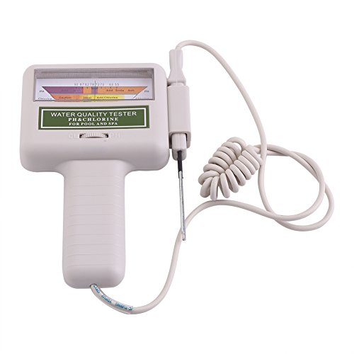 2-in-1-PH-Tester, tragbare Wasserqualität PH / CL2-Chlortester-Füllstandsmesser, Wasserqualitätsmonitor-Analysegerät für Schwimmbäder für Trinkwasser im Haushalt, Pool, Aquariumwasser von Elprico