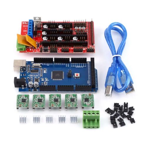 3D-Druckerkit, 3D-Drucker RAMPS 1.4 Controller Board + R3 + A4988 Mit USB-Calbe-Jumper-Kit für Kühlkörper 3D-Druckerkit, 3D-Drucker RAMPS 1.4 Controller Board + R3 + A4988 Mit USB-Calbe-Jumper-Kit für Kühlkörper von Elprico
