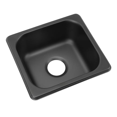 Barspüle 150 X 135 X 70 Mm, Drop-in-Barspüle, Wohnmobil-Spüle, Kleine Küchen- und Barspüle aus Edelstahl mit 40 Mm Abflussloch für Boot, Wohnwagen, Wohnmobil, Wohnmobil, Schwarz Barspüle 150 X 135 X 70 Mm, Drop-in-Barspüle, Wohnmobil-Spüle, Kleine Küchen- und Barspüle aus Edelstahl mit 40 Mm Abflussloch für Boot, Wohnwagen, Wohnmobil, Wohnmobil, Schwarz von Elprico