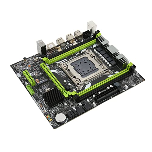 Desktop-Motherboard, für Intel LGA 2011 M-ATX Gaming-Motherboard mit NVME M.2-Unterstützung PCIe 3.0X16, Dual-Channel-DDR3-ECC-RAM, SATA2.0 6Gb/s, E5 V1 V2, Core I7-Prozessor 8 Pin von Elprico