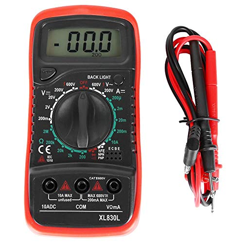 Digitales Voltmeter Digitales Multimeter, Spannungsprüfer Digital Weit verbreitet für Haushaltslaborfabriken(XL830L red) von Elprico