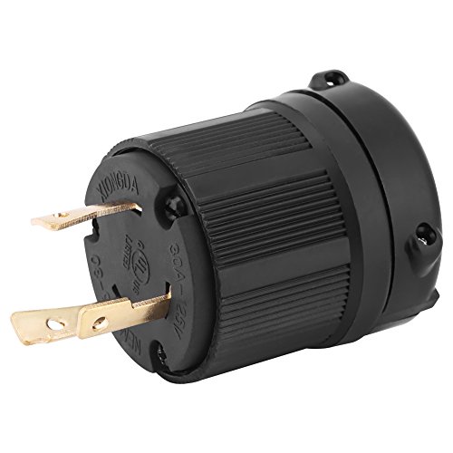 Elektrischer Stecker, NEMA L5-30 30A 125V 3-adriger US-Twist-Lock-Adapter für elektrischen Steckverbinder Europa an US Ideal für den Anschluss an einen Generator mit 125V-Volt-Steckdose Elektrischer Stecker, NEMA L5-30 30A 125V 3-adriger US-Twist-Lock-Adapter für elektrischen Steckverbinder Europa an US Ideal für den Anschluss an einen Generator mit 125V-Volt-Steckdose von Elprico