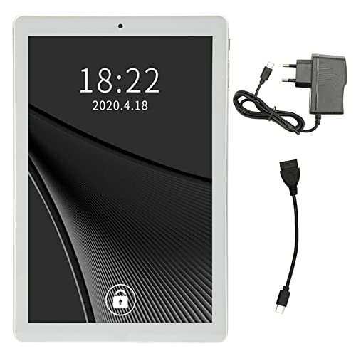 Elprico 10 Zoll Tablet, WiFi Tablet für Android 11 8 Core 3GB RAM 64GB ROM HD IPS Bildschirm 3G Netzwerk und 5G 100‑240V Silber von Elprico