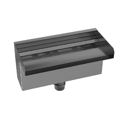 Elprico 304 Edelstahl -Pool -Wasserfall Spillway Stecker Outdoor Fountain Feature: Rostschutz, Große Öffnung, Villa/Courtyard Dekoration (300 mm) von Elprico