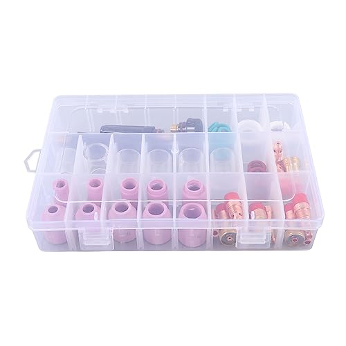 Elprico 55 PCs Set TIG -Schweißverbrauchsmaterialien für WP 17 18 26, Hitzebeständige Glasbecher -Keramik Düsen Kit für Schweißexperten Elprico 55 PCs Set TIG -Schweißverbrauchsmaterialien für WP 17 18 26, Hitzebeständige Glasbecher -Keramik Düsen Kit für Schweißexperten von Elprico