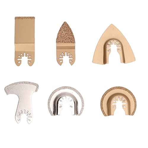 Elprico 6 -pcs -Verschleiß Resistant Diamantzementiertes Carbidschwänzen Sägeblatt Set für das Ceramics Polieren von Elprico