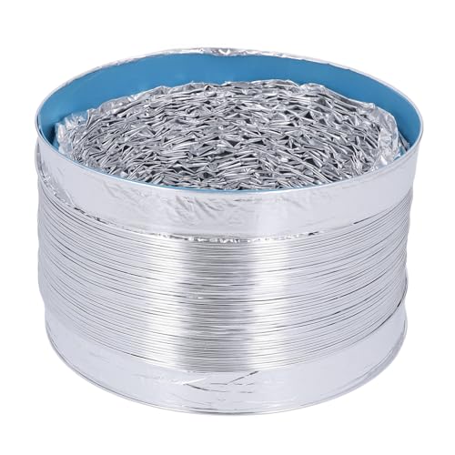 Elprico Aluminiumfolie -Trockner -Entlüftungsschlauch mit Einfacher Installation für Gewächshäuser, Wachstumräume 7 Zoll Durchmesser 6,56 Fuß Länge von Elprico